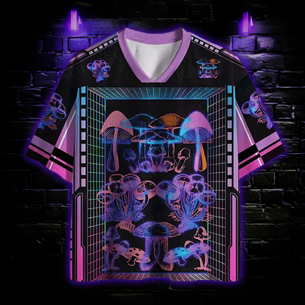 Neon Fungal Grid Mesh Jersey