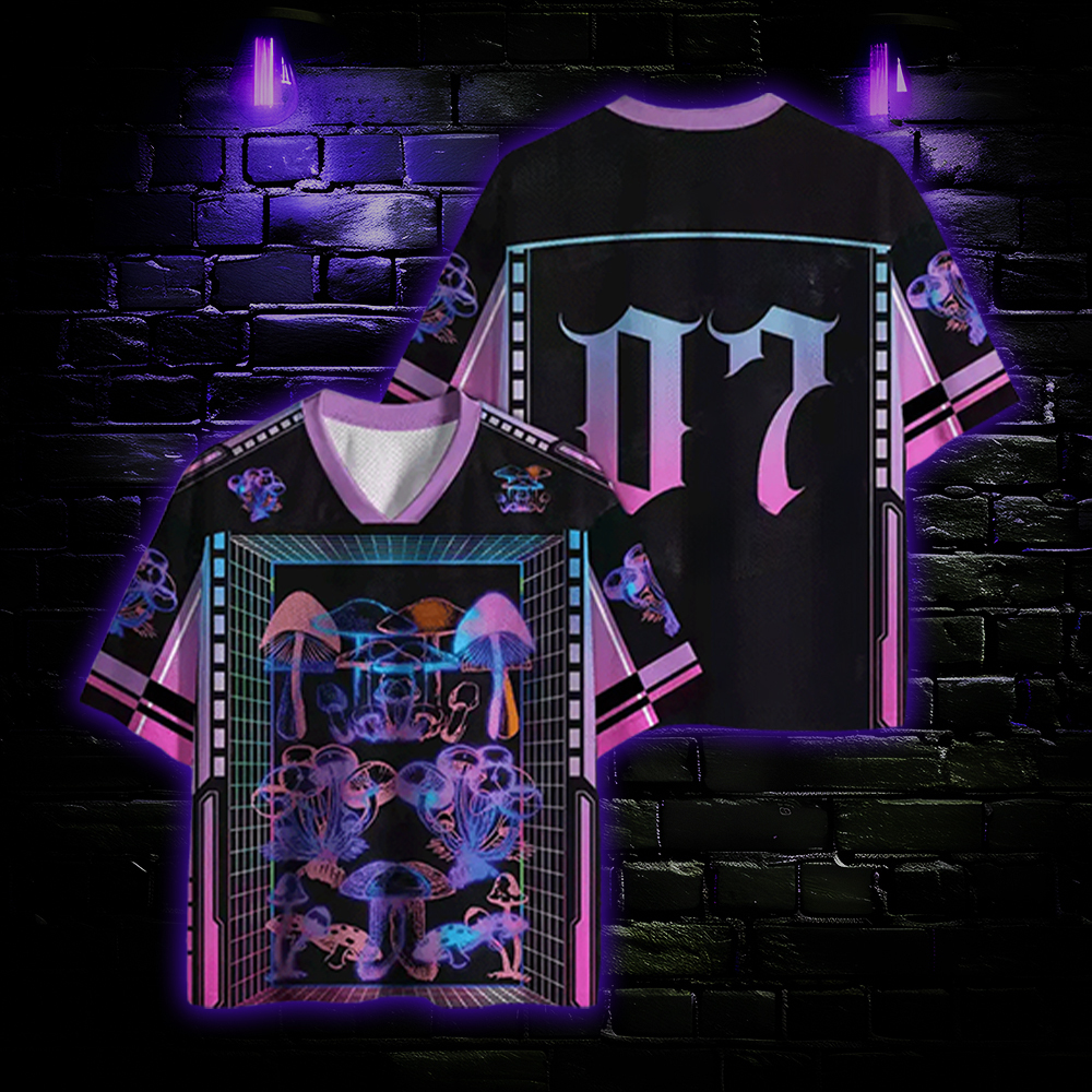 Neon Fungal Grid Mesh Jersey