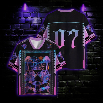 Neon Fungal Grid Mesh Jersey