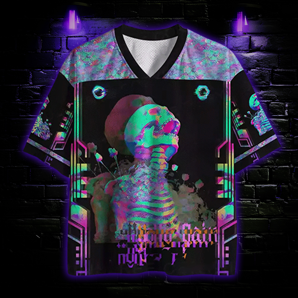 Stylish Feline Vibe Mesh Jersey