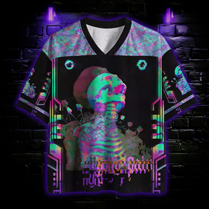 Occult Skeleton Optic Lines Illusion Mesh Jersey