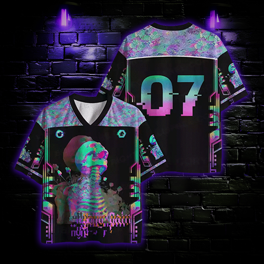 Occult Skeleton Optic Lines Illusion Mesh Jersey