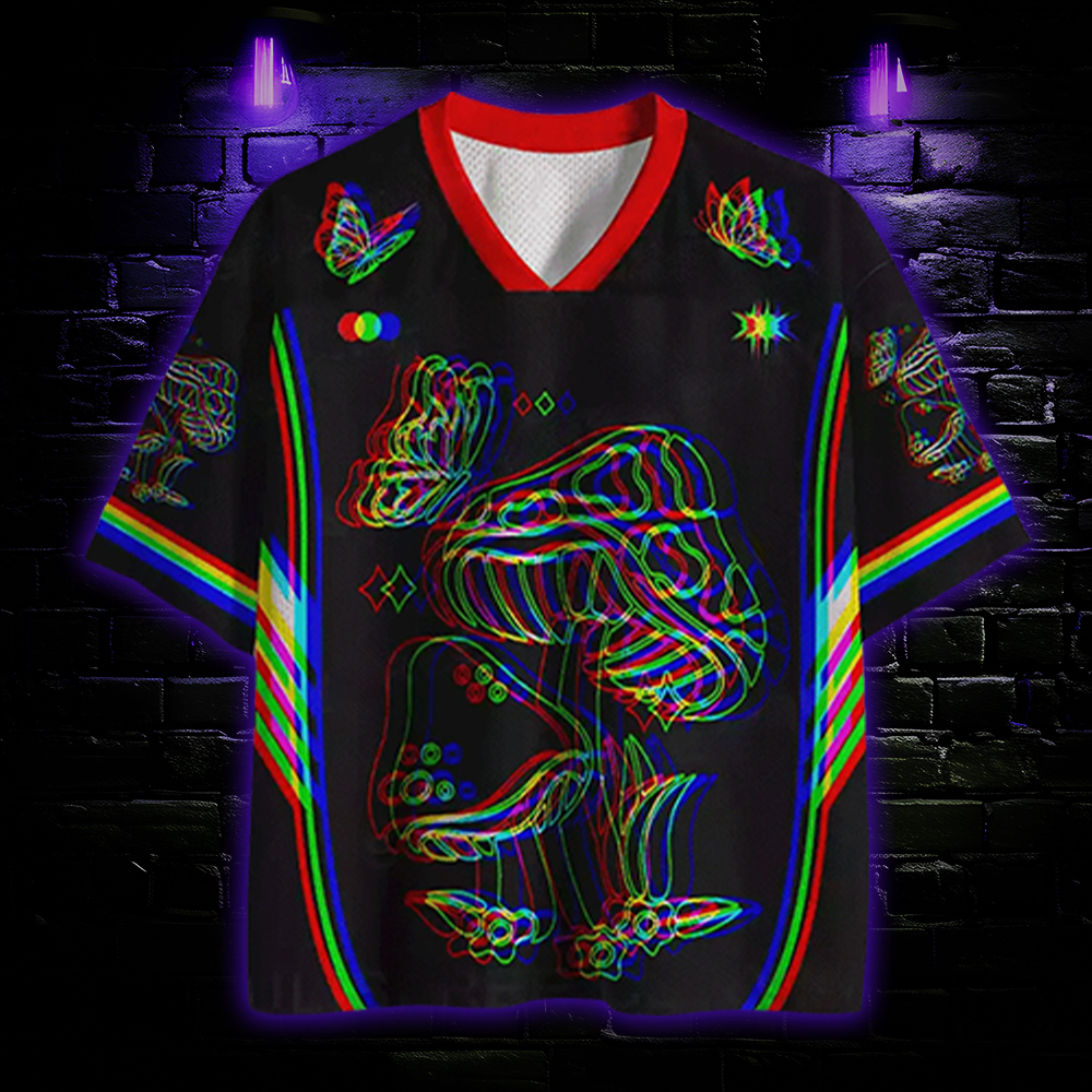 Stylish Feline Vibe Mesh Jersey