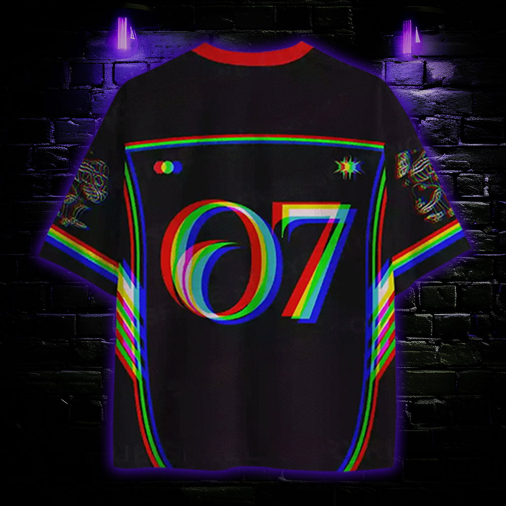 Psychedelic Mushroom Optic Lines Illusion Mesh Jersey
