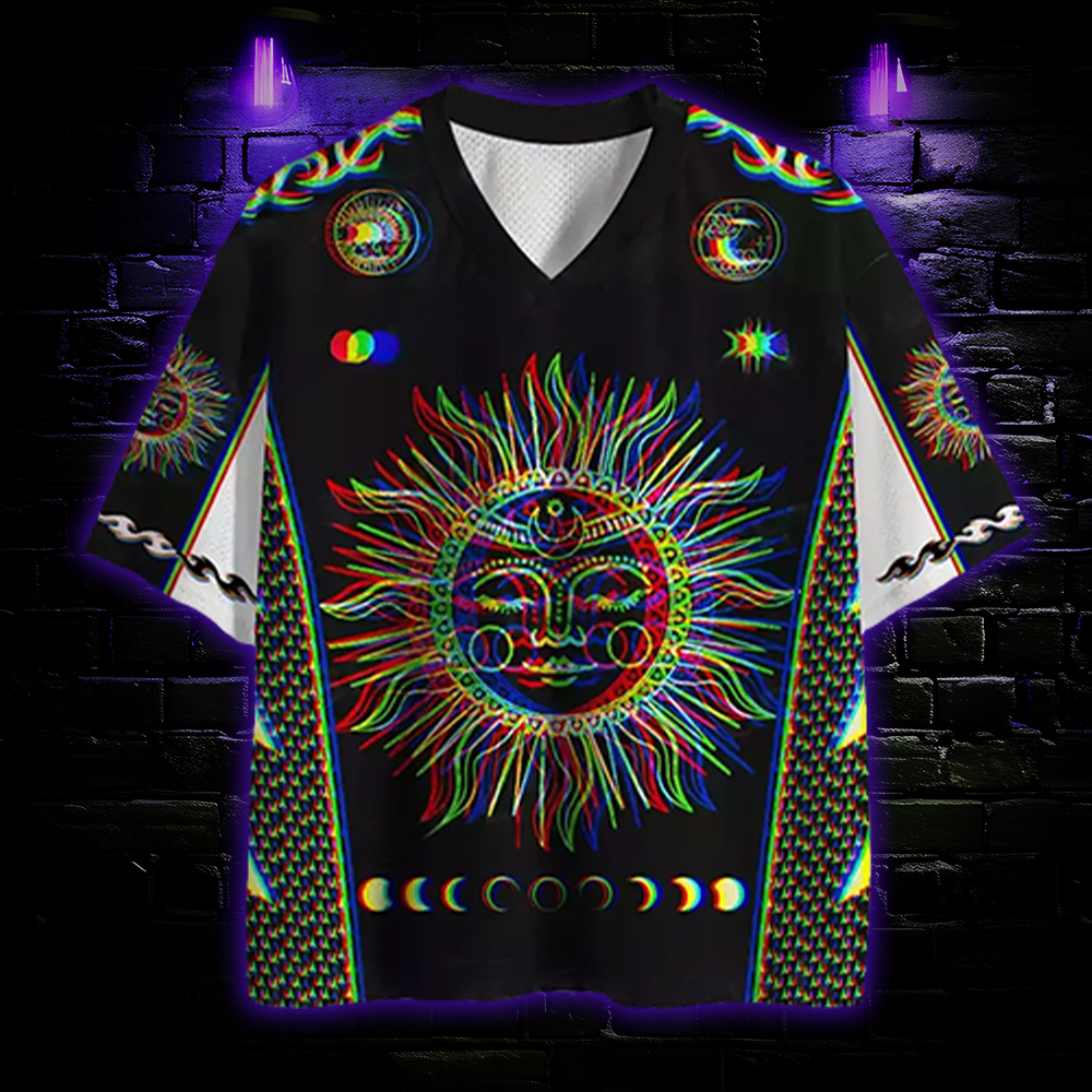 Vibes of the Sun Optic Lines Illusion Mesh Jersey