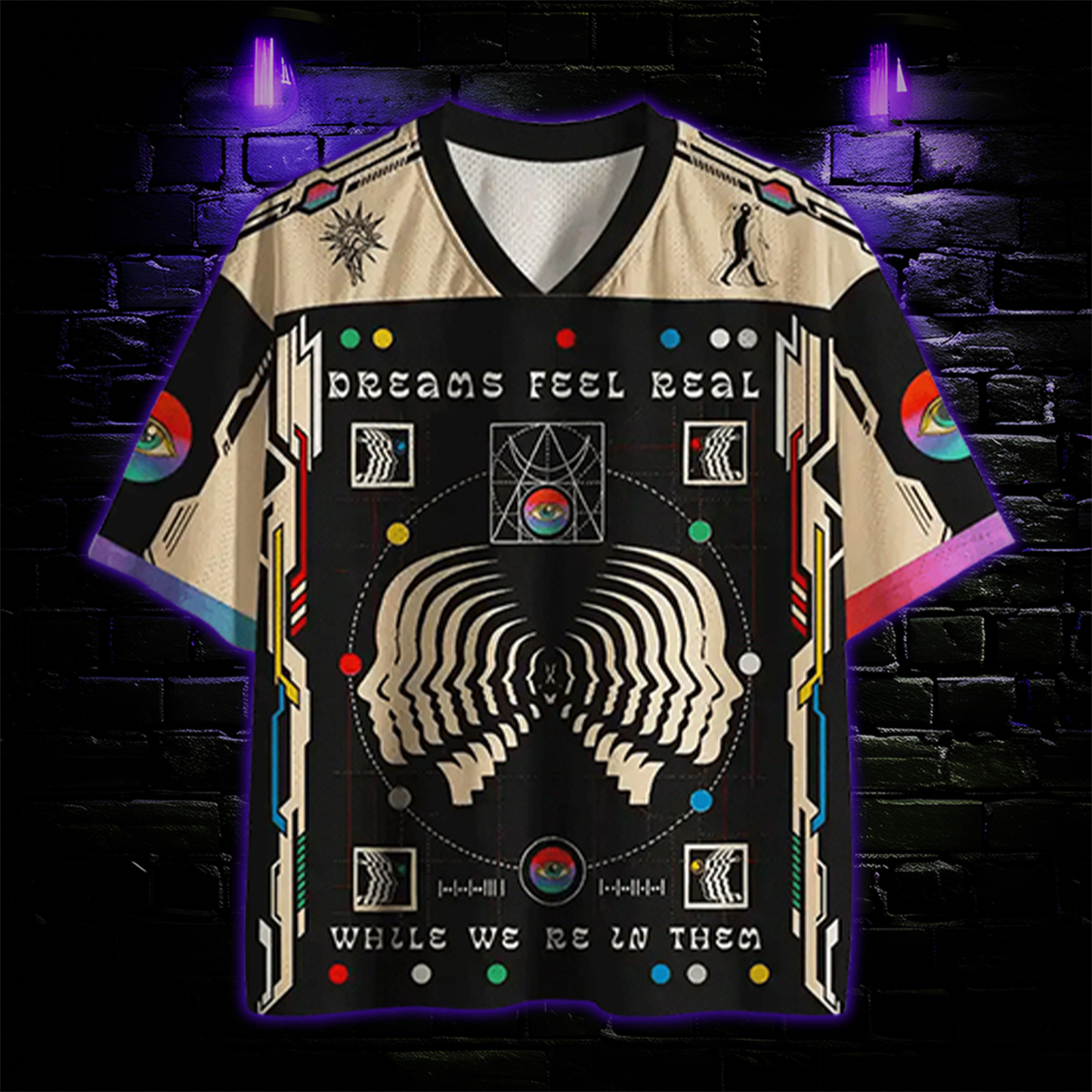 Stylish Feline Vibe Mesh Jersey