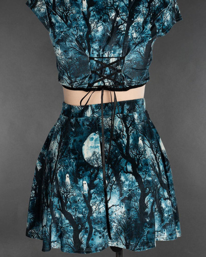 Full Moon Velvet Short Skirt