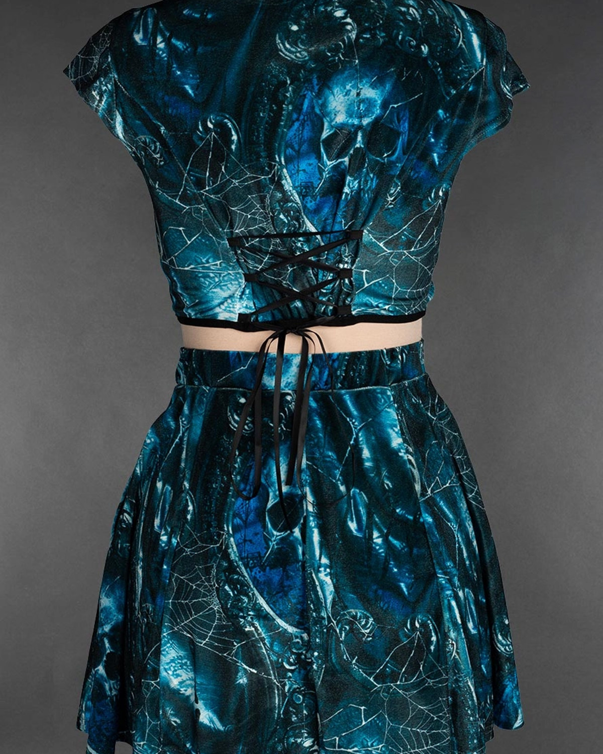 Dead Pirate Velvet Short Skirt