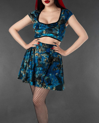 Raven Requiem Velvet Short Skirt