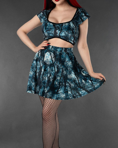 Full Moon Velvet Short Skirt
