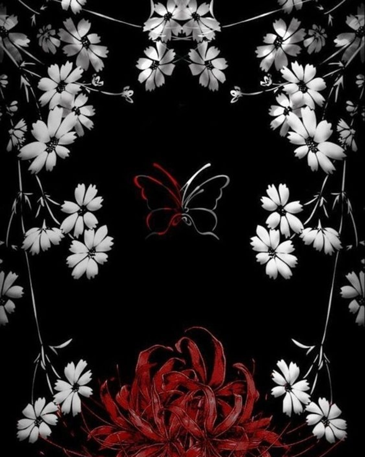 Butterfly Floral Printed Back Butterfly Camisole