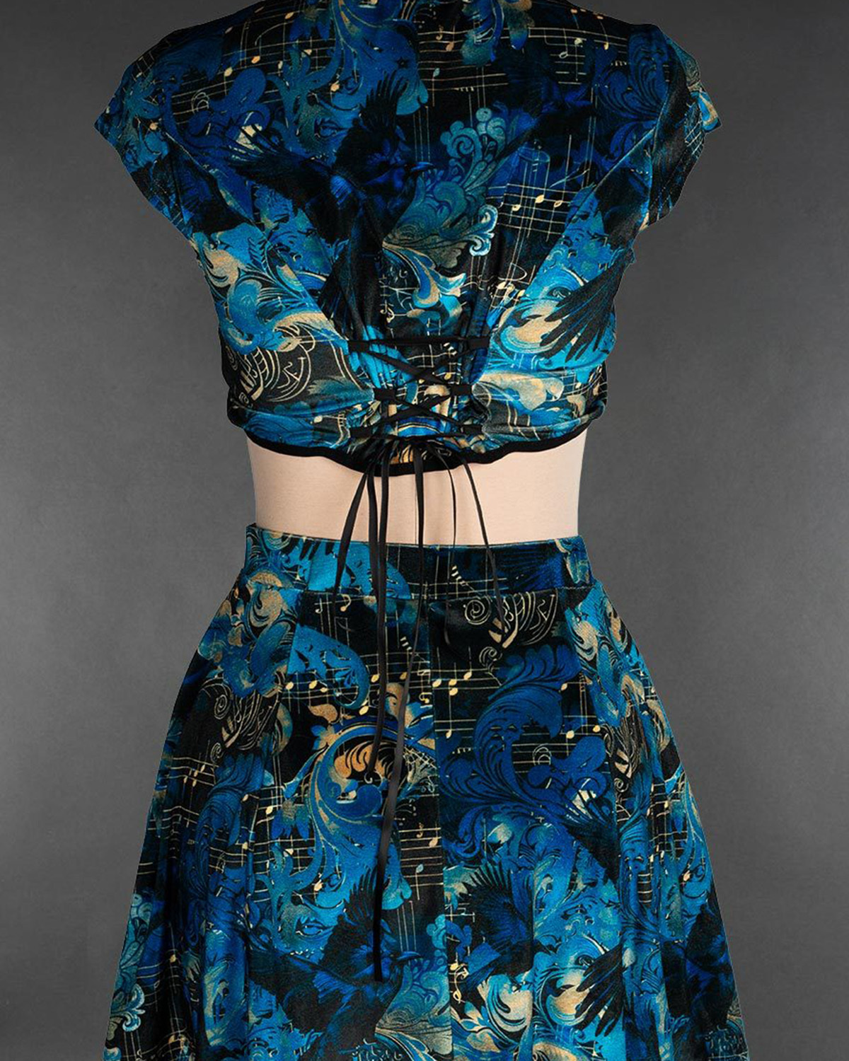 Raven Requiem Velvet Short Skirt