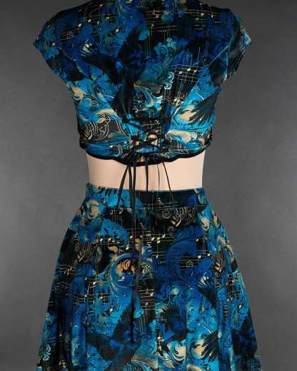 Raven Requiem Velvet Short Skirt