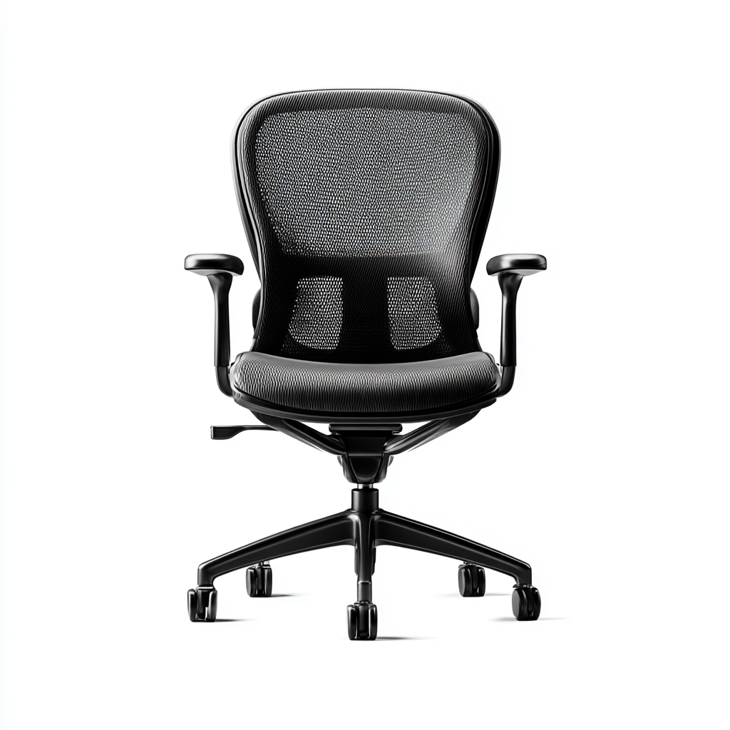 Sedia da ufficio-rete-tessuto-metallo-64x63x111 cm-nero-design ergonomico-Quietilo