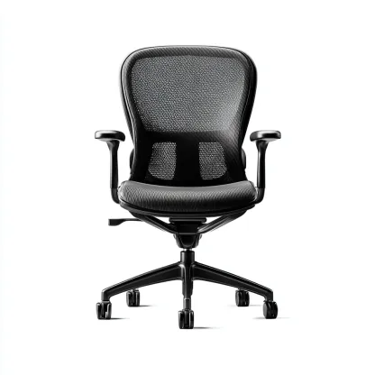 Sedia da ufficio-rete-tessuto-metallo-64x63x111 cm-nero-design ergonomico-Quietilo