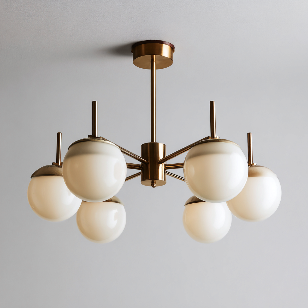 Lampada da soffitto-metallo-vetro-52x52x30 cm-oro-design moderno-Quietilo