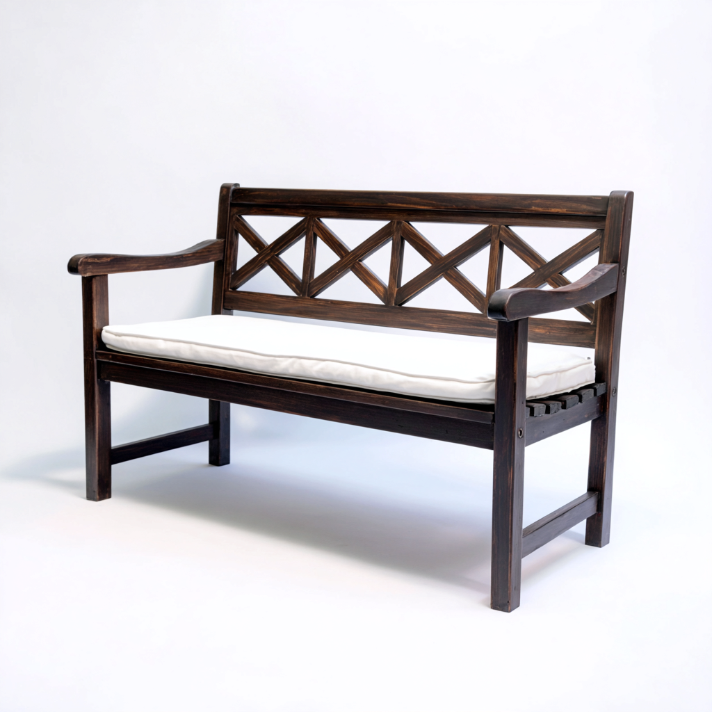 Panca da giardino-legno-152x62x92 cm-marrone-design classico-Quietilo