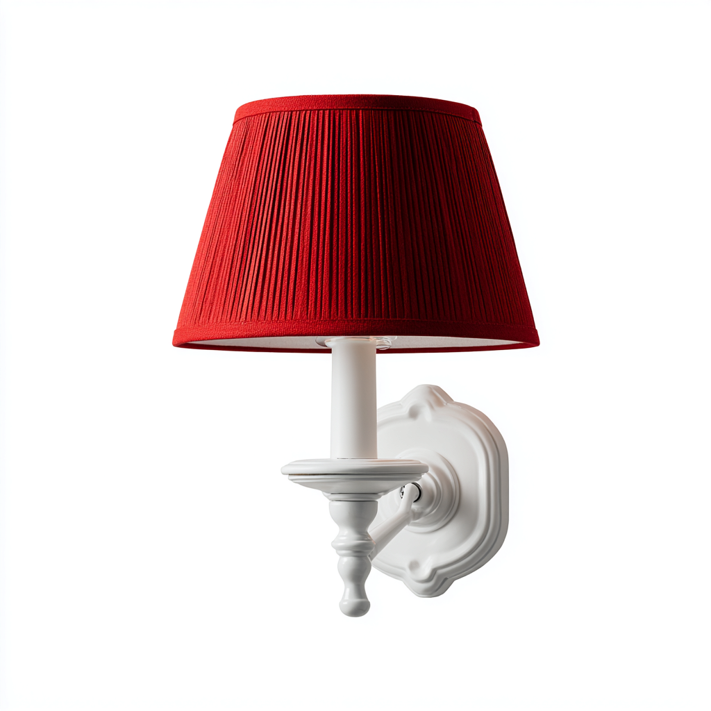 Applique-metallo-tessuto-21x17x34 cm-rosso-design classico-Quietilo
