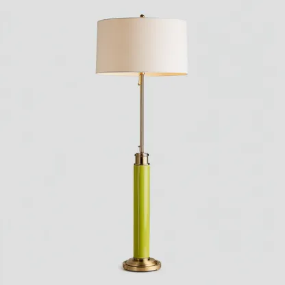 Lampada da terra-Metallo-Vetro-34x34x158 cm-Verde-Champagne-Design contemporaneo-Quietilo