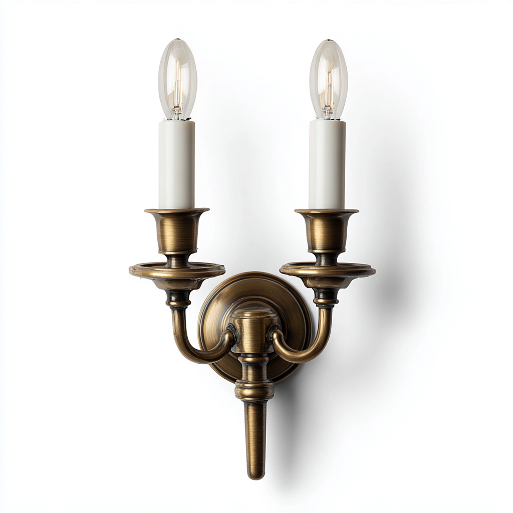 Applique-metallo-18x12x30 cm-bronzo antico-stile classico-Quietilo