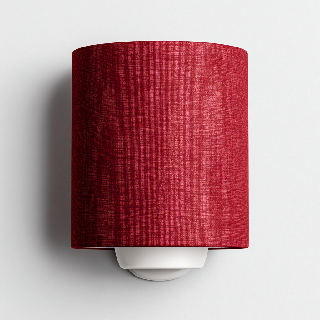 Applique-tessuto-plastica-18x14x26 cm-rosso-design moderno-Quietilo