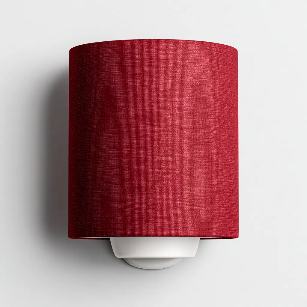 Applique-tessuto-plastica-18x14x26 cm-rosso-design moderno-Quietilo
