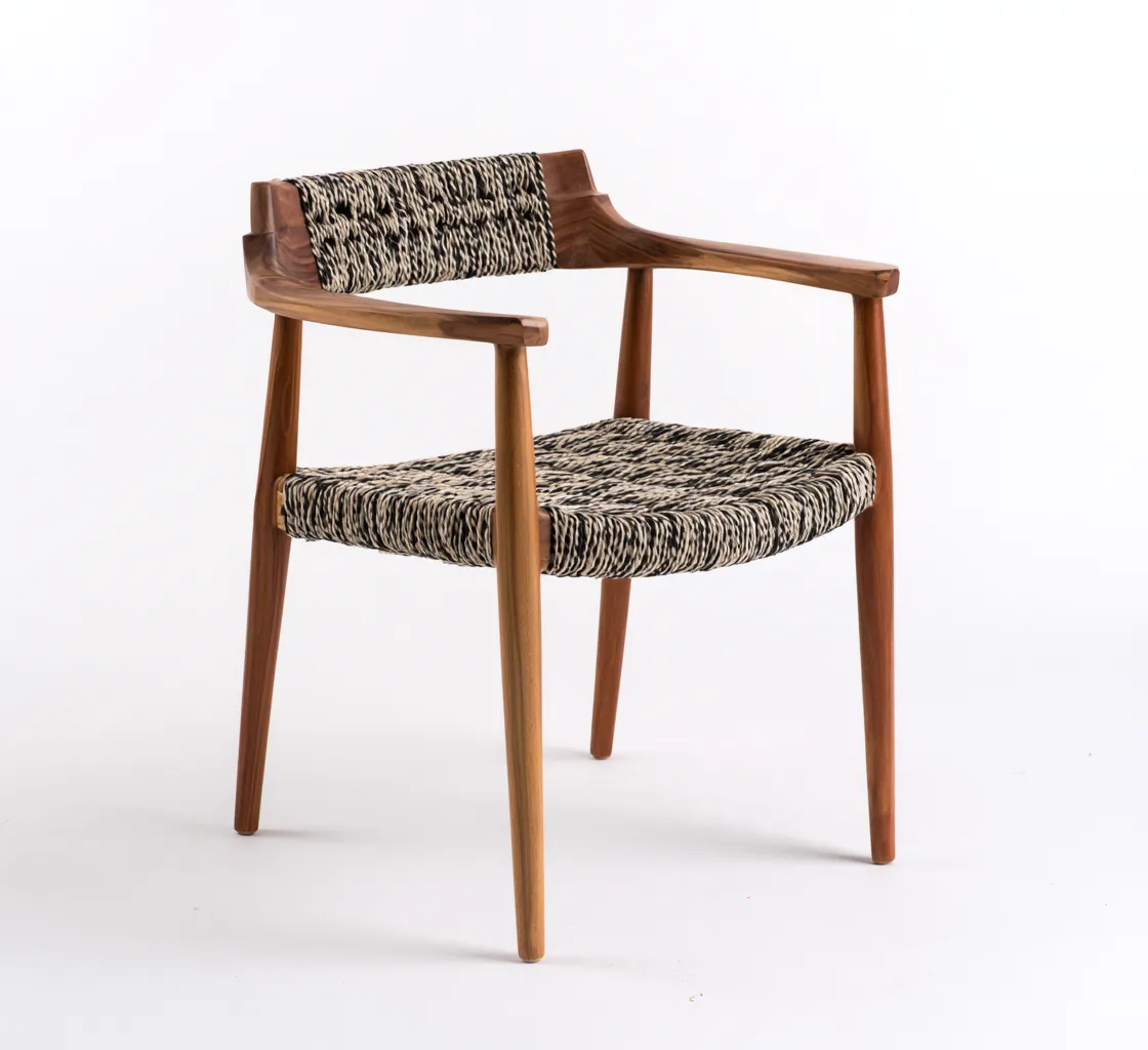 Sedia da giardino-legno-rattan naturale-54x55x80 cm-naturale-nero-moderno-Quietilo