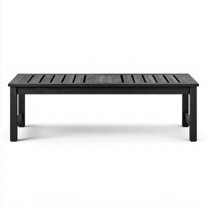 Panca da giardino-legno composito-123x37x44 cm-nero-moderno-Quietilo