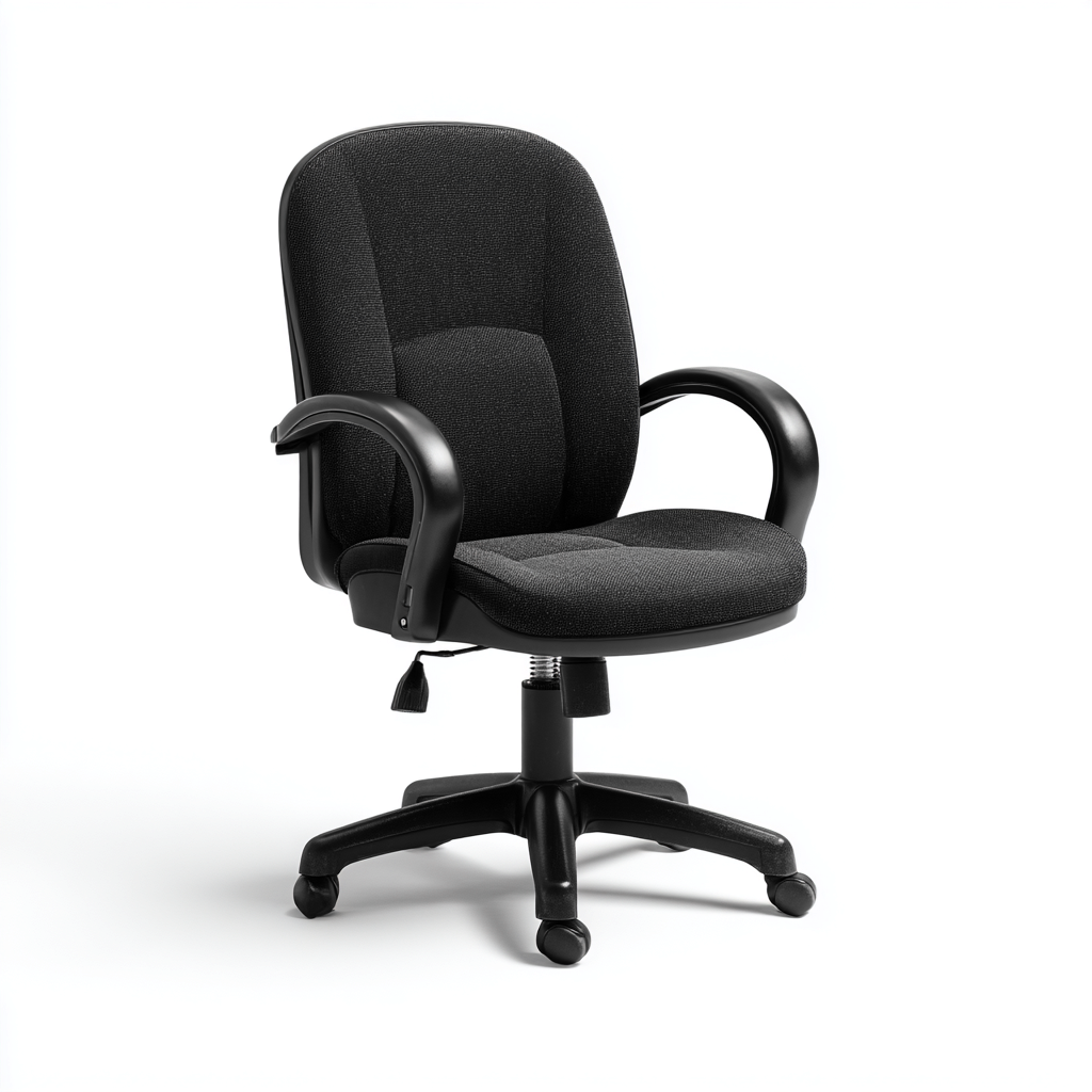 Sedia da ufficio-tessuto-metallo-60x59x101 cm-nero-design ergonomico-Quietilo