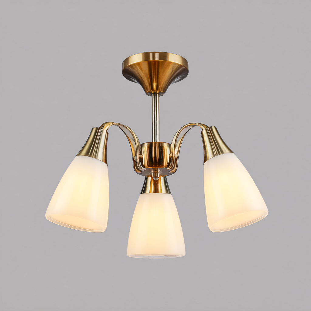 Lampada da soffitto-metallo-vetro-48x48x32 cm-oro-design moderno-Quietilo