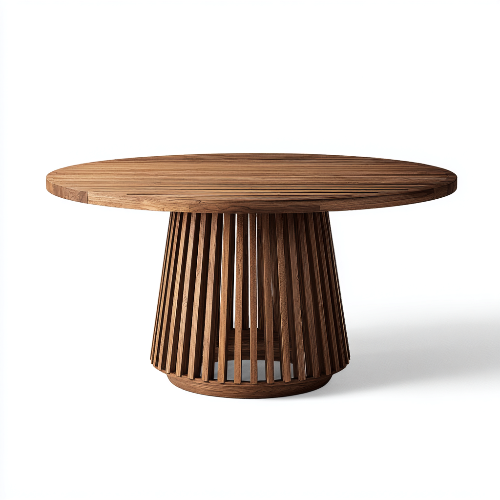 Tavolo da giardino-legno-118x118x75 cm-marrone-stile naturale-Quietilo