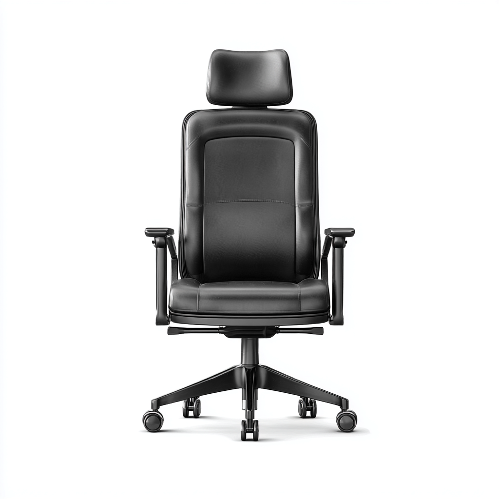Sedia da ufficio-pelle sintetica-metallo-68x66x125 cm-nero-design ergonomico-Quietilo