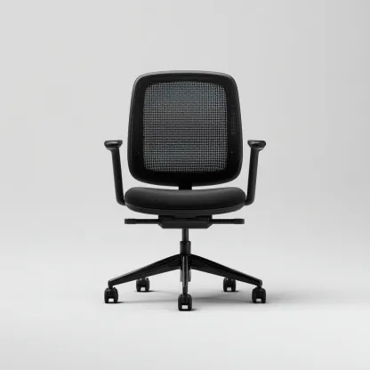 Sedia da ufficio-rete-tessuto-metallo-61x60x103 cm-nero-design ergonomico-Quietilo