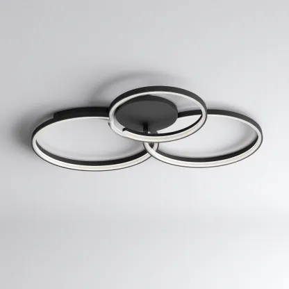 Lampada da soffitto-metallo-acrilico-54x46x10 cm-nero-bianco-design moderno-Quietilo