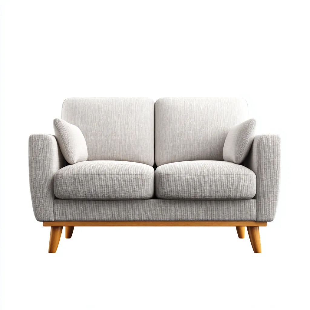 Divano lineare-tessuto-160x81x87 cm-grigio chiaro-design moderno-Quietilo