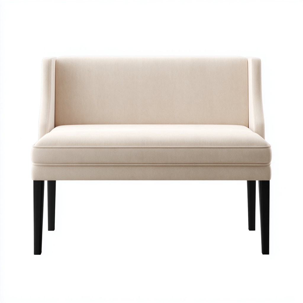 Panca da ingresso-tessuto-legno-119x57x83 cm-crema-design moderno-Quietilo