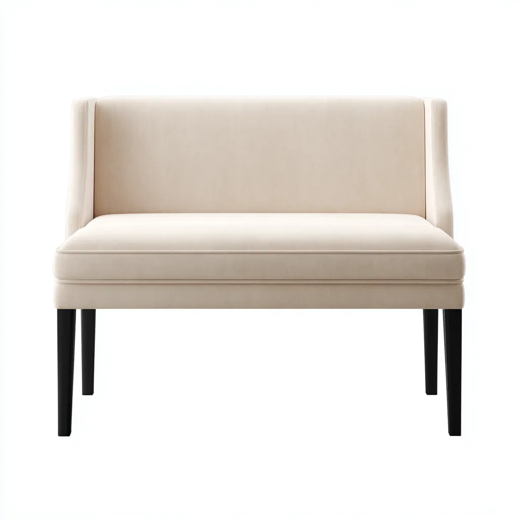 Panca da ingresso-tessuto-legno-119x57x83 cm-crema-design moderno-Quietilo