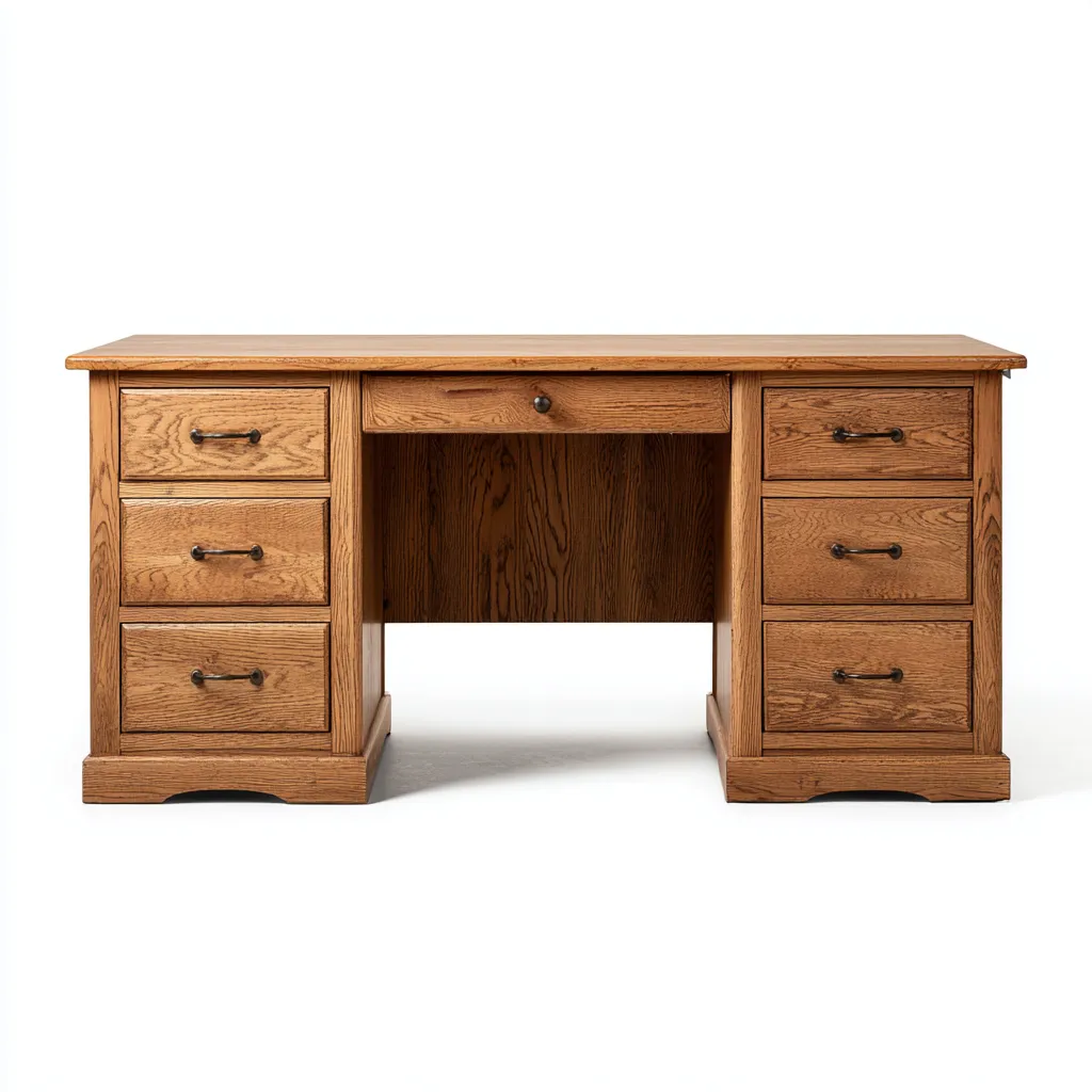 Scrivania-legno-massello-168x78x82 cm-rovere-classico-Quietilo