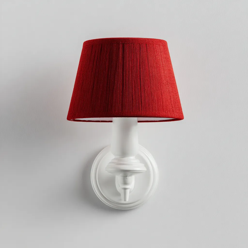 Applique-metallo-tessuto-19x15x31 cm-rosso-design classico-Quietilo