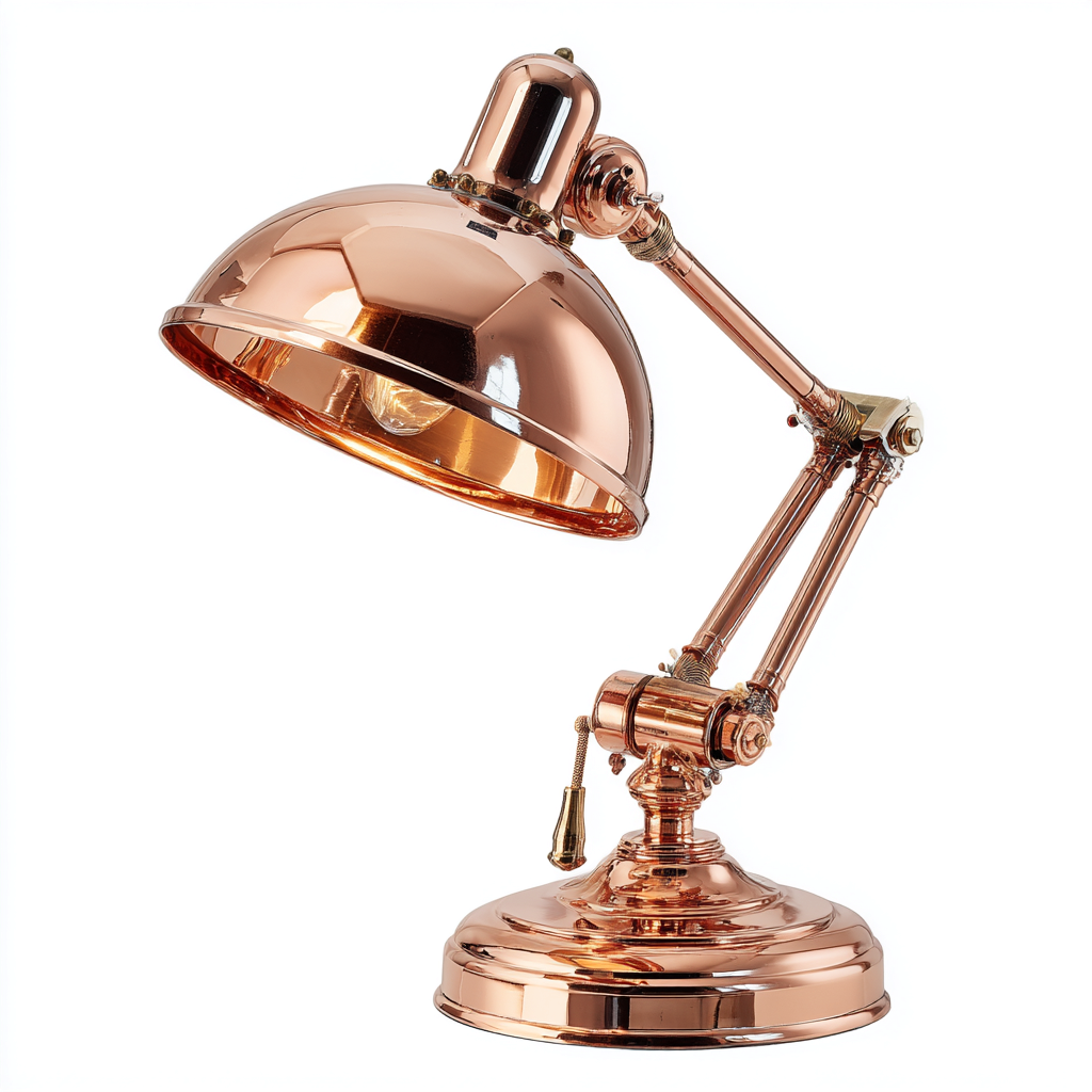 Lampada da tavolo-Metallo-29x17x43 cm-Rame-Design classico-Quietilo