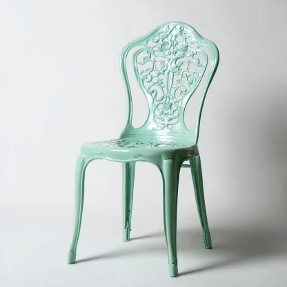 Sedia da giardino-plastica-55x56x89 cm-menta-classico-Quietilo