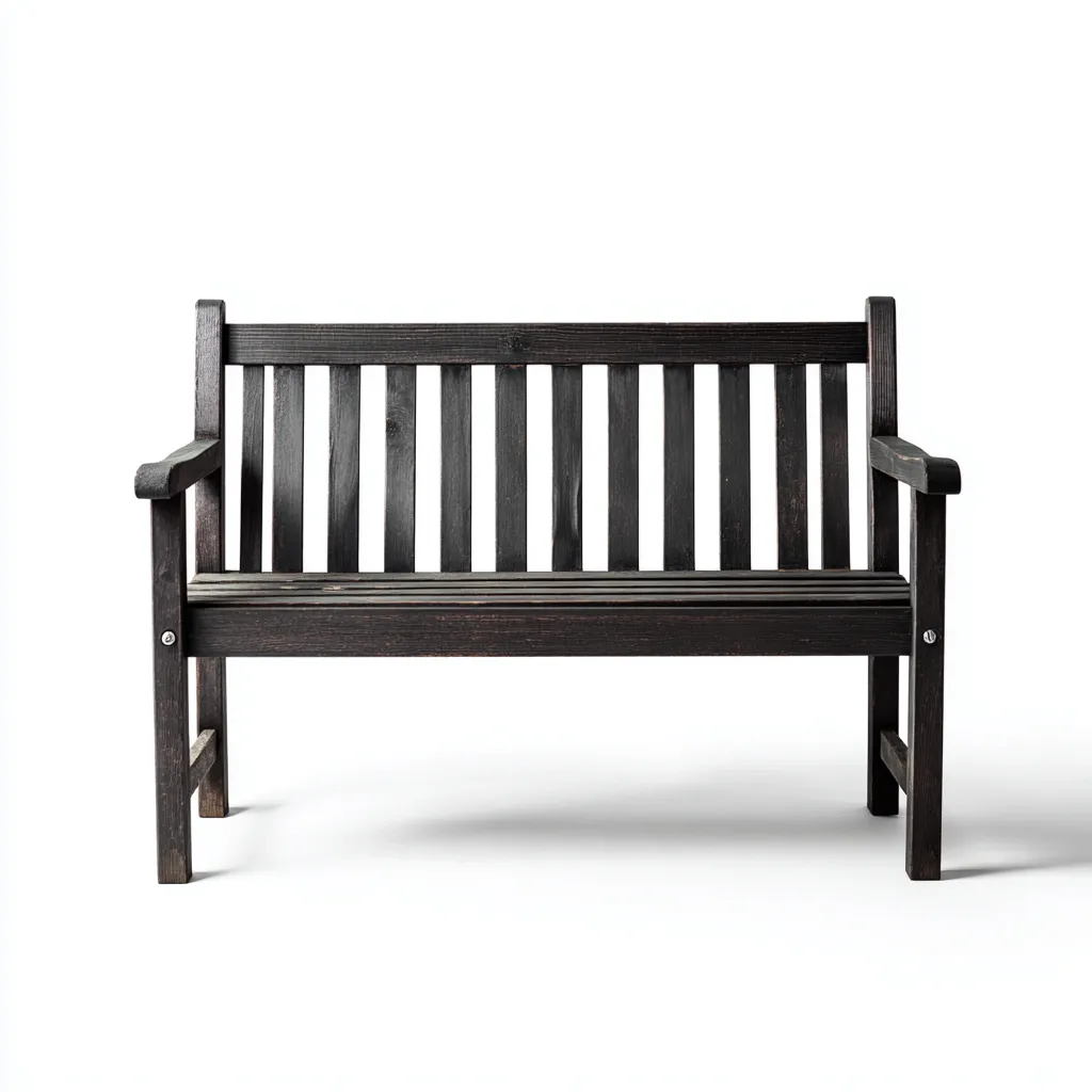 Panca da giardino-legno-131x58x88 cm-nero-design classico-Quietilo