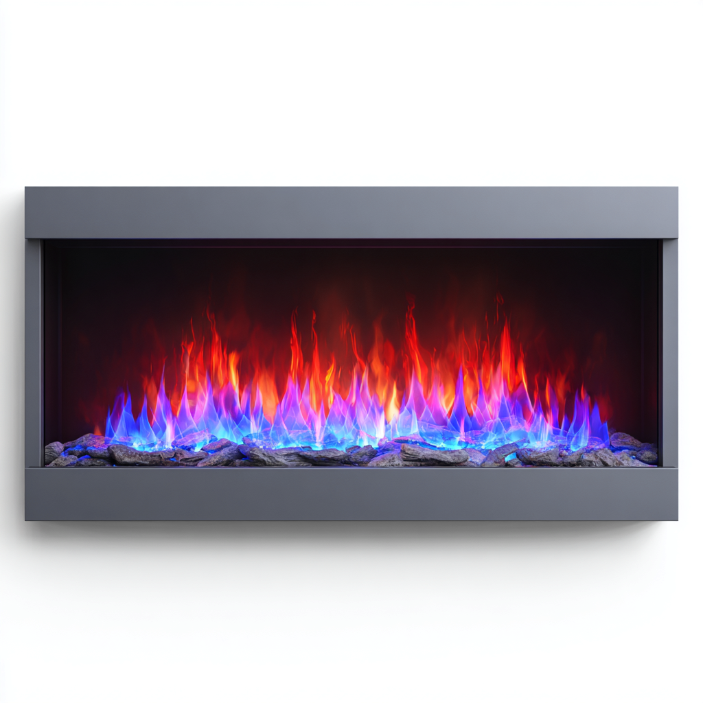 Camino-metallo-vetro-162x22x51 cm-grigio-trasparente-design moderno-Quietilo