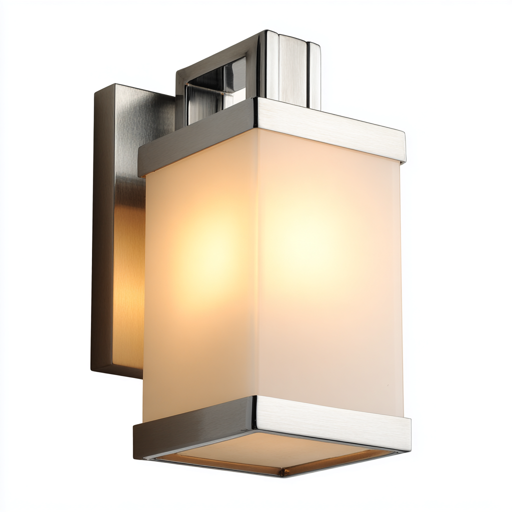 Applique-metallo-vetro-16x12x25 cm-nichel-bianco-stile moderno-Quietilo