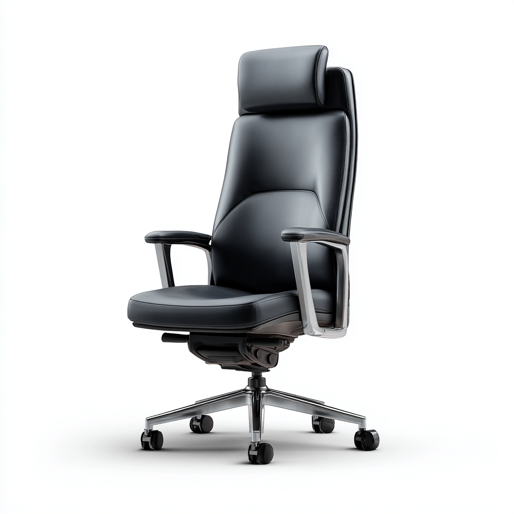 Sedia da ufficio-pelle sintetica-metallo-70x68x128 cm-nero-design ergonomico-Quietilo