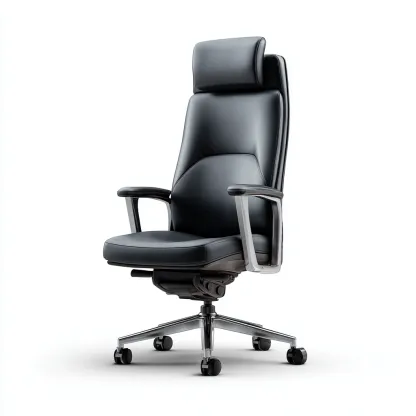 Sedia da ufficio-pelle sintetica-metallo-70x68x128 cm-nero-design ergonomico-Quietilo