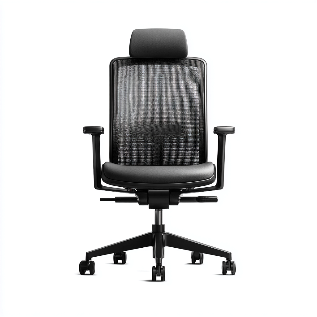 Sedia da ufficio-rete-tessuto-metallo-67x65x126 cm-nero-design ergonomico-Quietilo