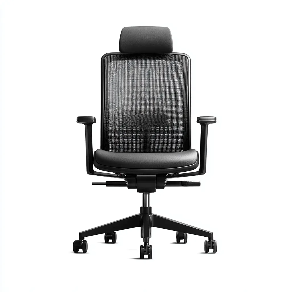 Sedia da ufficio-rete-tessuto-metallo-67x65x126 cm-nero-design ergonomico-Quietilo
