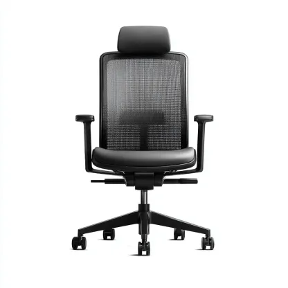 Sedia da ufficio-rete-tessuto-metallo-67x65x126 cm-nero-design ergonomico-Quietilo