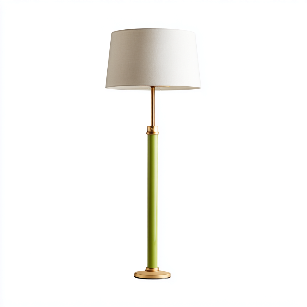 Lampada da terra-Metallo-Vetro-33x33x160 cm-Verde-Champagne-Design contemporaneo-Quietilo